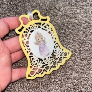 Precious Moments Yellow Bell Ornament with Heart Design